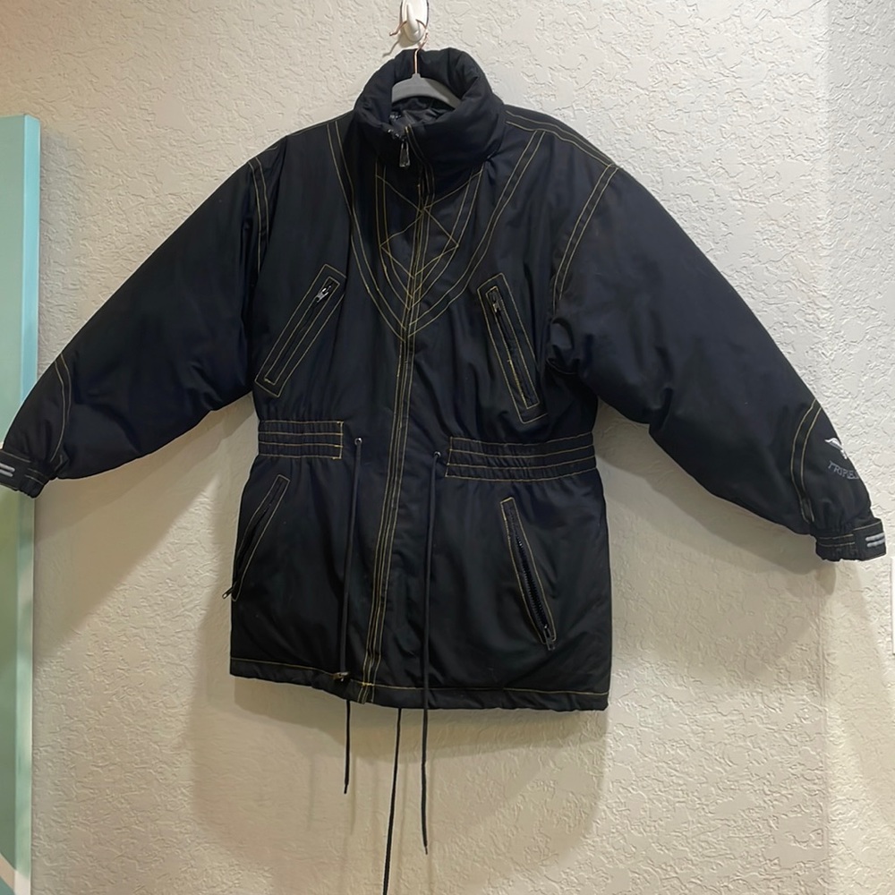 Vintage Triple Fat Goose Down Black Puffer Jacket